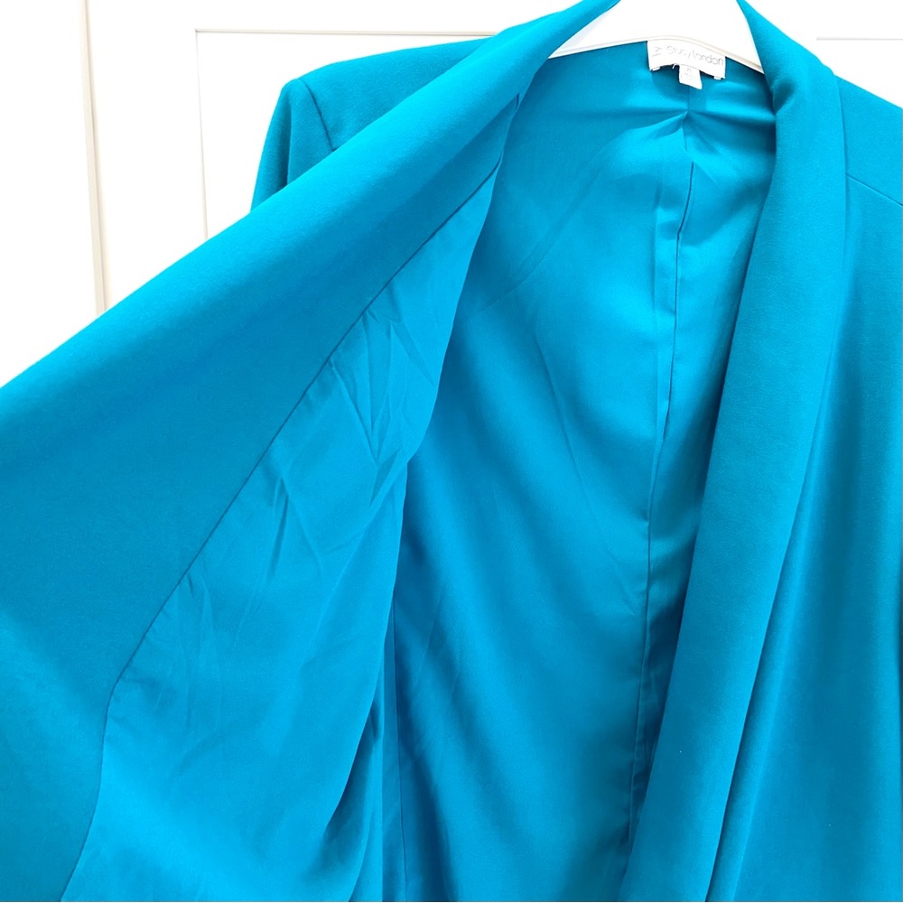 Stacy London Blazer w/Ruched Sleeves Teal XL NWOT - Picture 11 of 16